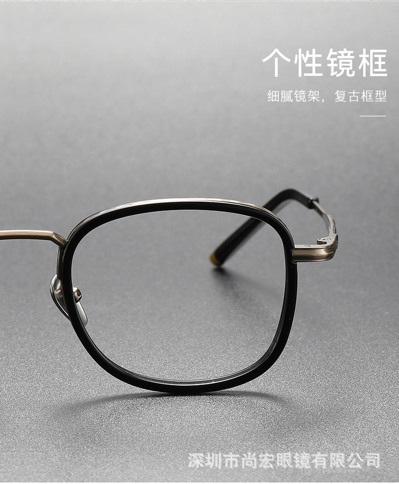 Full-frame square eyeglass frames for larger faces