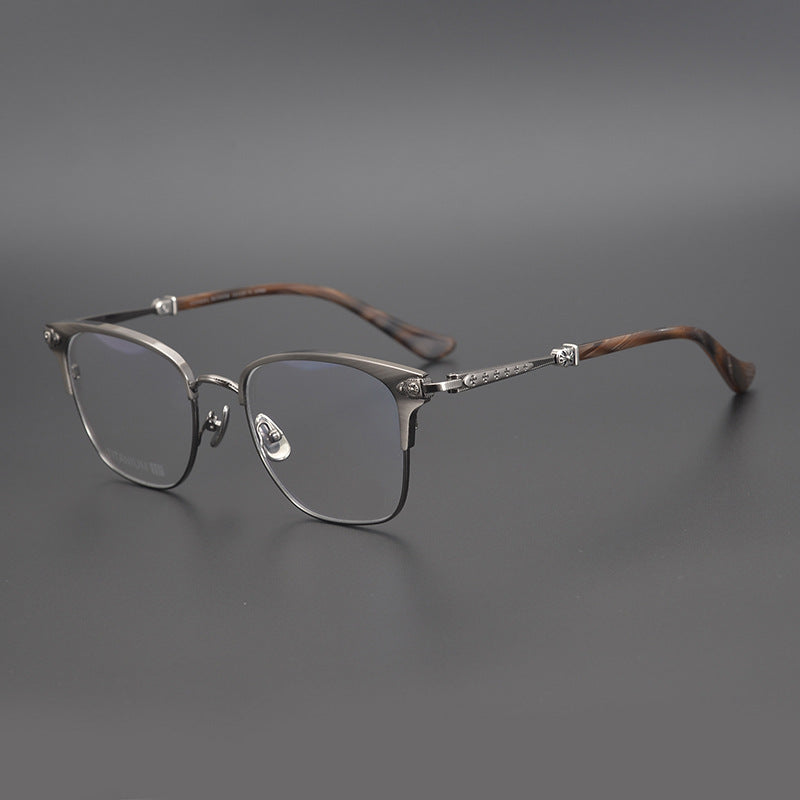 Chrome Hearts Handmade Cross-Shaped Square Eyeglass Frame