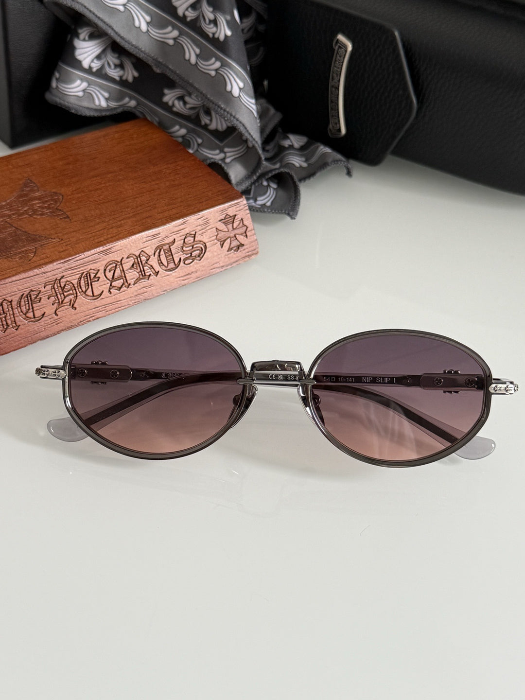 Chrome Hearts Oval Small Frame Futuristic Sunglasses