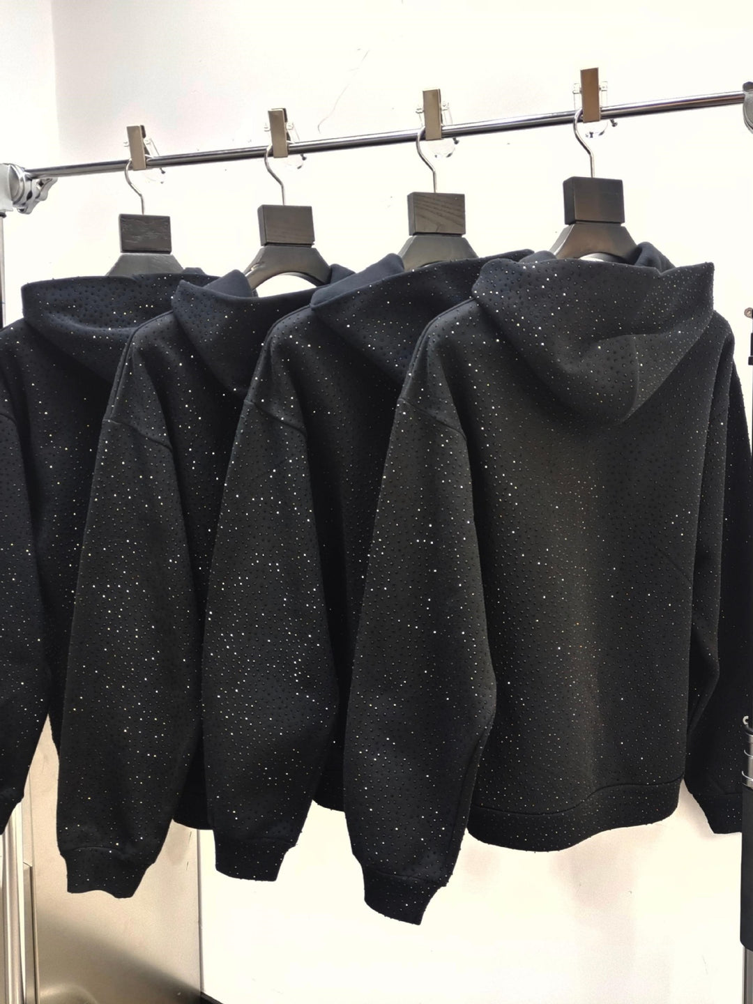 Sp5der full-rhinestone hoodie and sweatpants