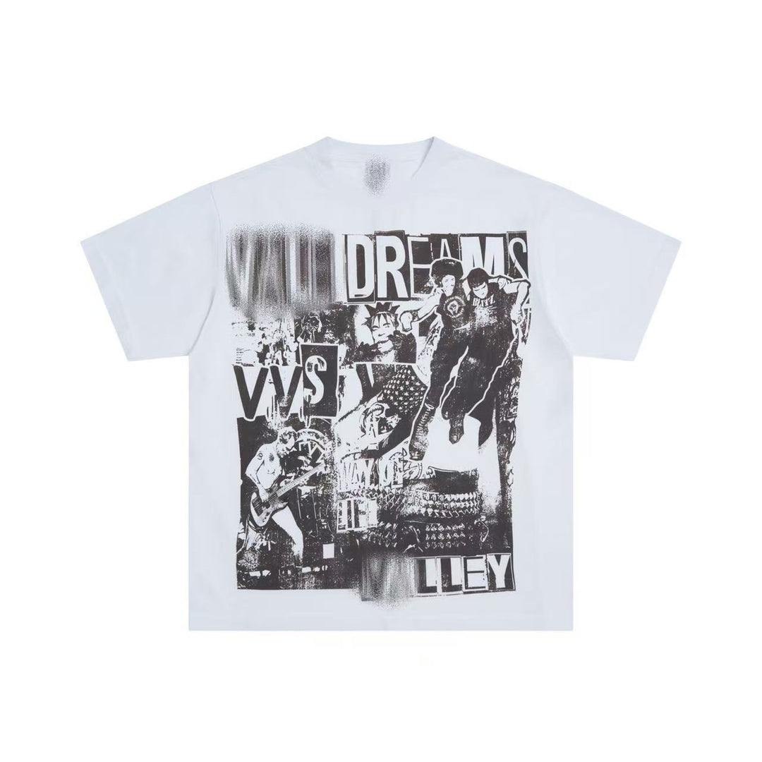 VAL Washed and Distressed Streetwear T-Shirt