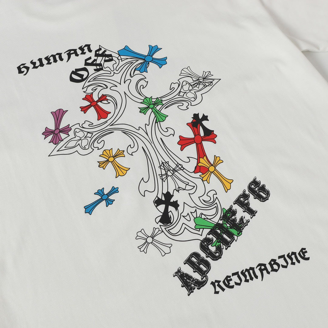 Chrome Hearts Personalized Cross Print Short-Sleeve T-Shirt