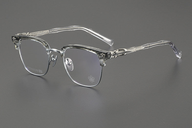 Chrome Hearts Hand-Engraved Vintage Browline Eyeglasses