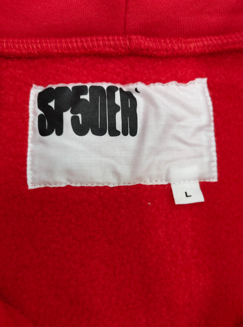 Sp5der fleece-lined zip-up spider web jacket