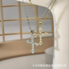 Diamond Cross Hip-Hop Necklace