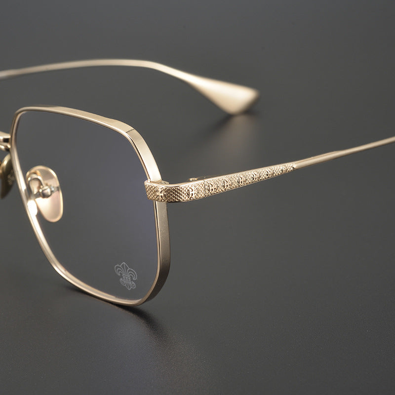 Chrome Hearts pure titanium glasses with cross carved frames