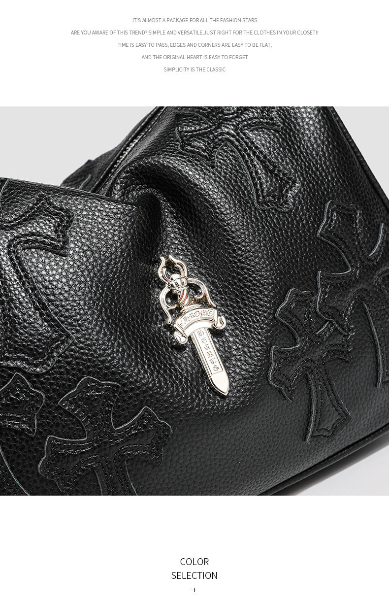 Chrome Hearts Sword Embroidered Cross Shoulder Bag