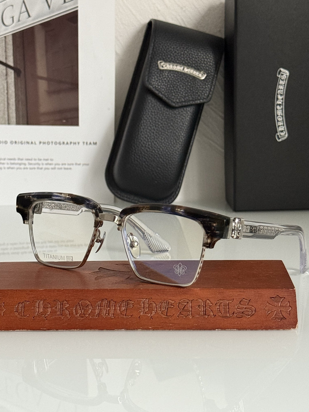 Chrome Hearts Heavy Industries Business Titanium Frame Eyeglasses