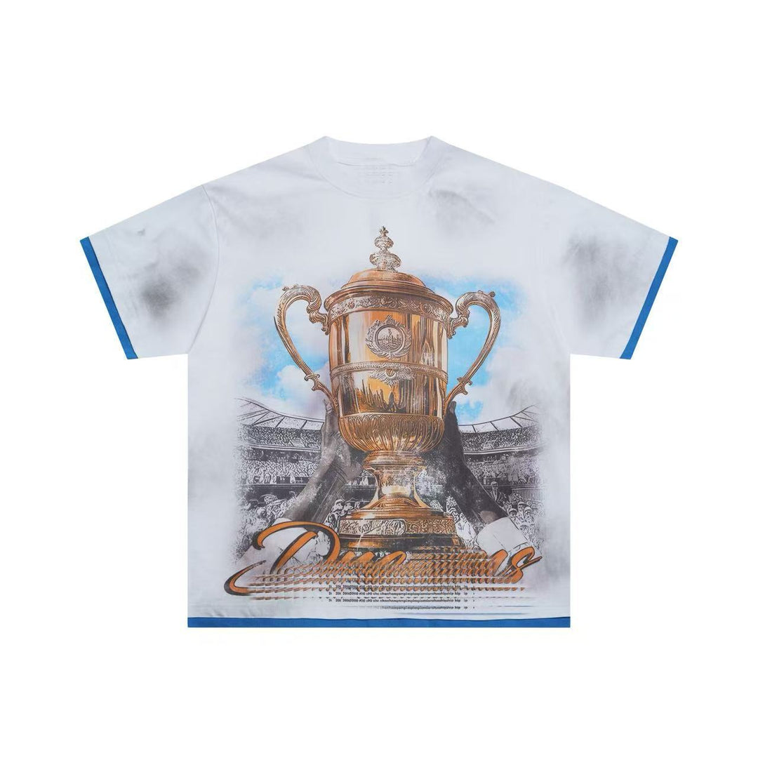VAL Washed and Distressed Streetwear T-Shirt
