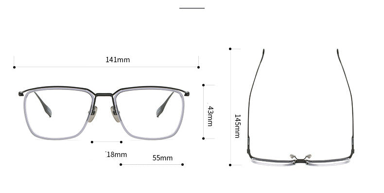Square Stylish Business Eyeglasses