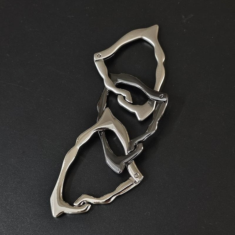 Triangle Bone Buckle Metal Keychain Pendant