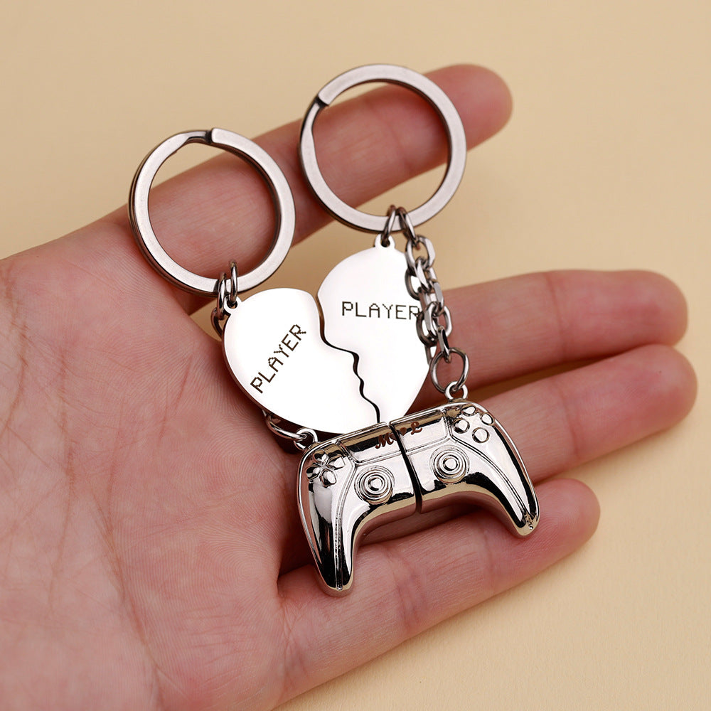 Heart engraved handle keychain Valentine's Day gift