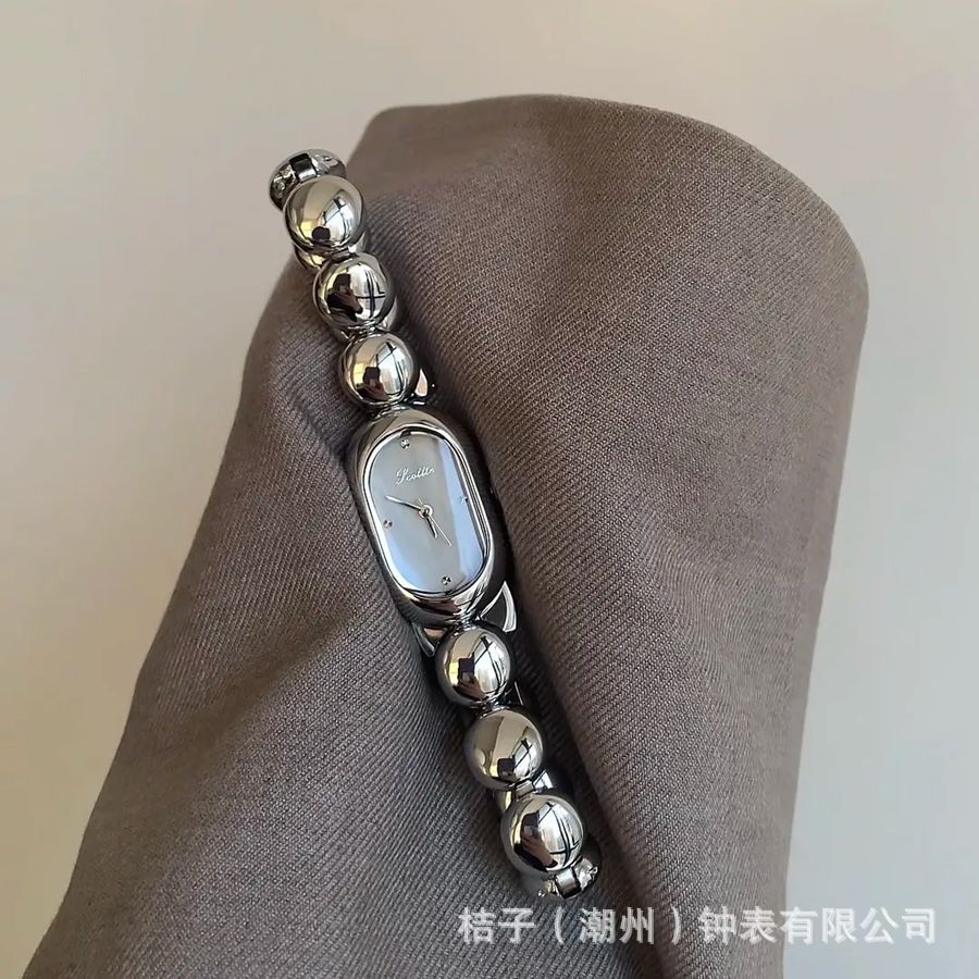 Steel Strap Oval Bracelet Watch