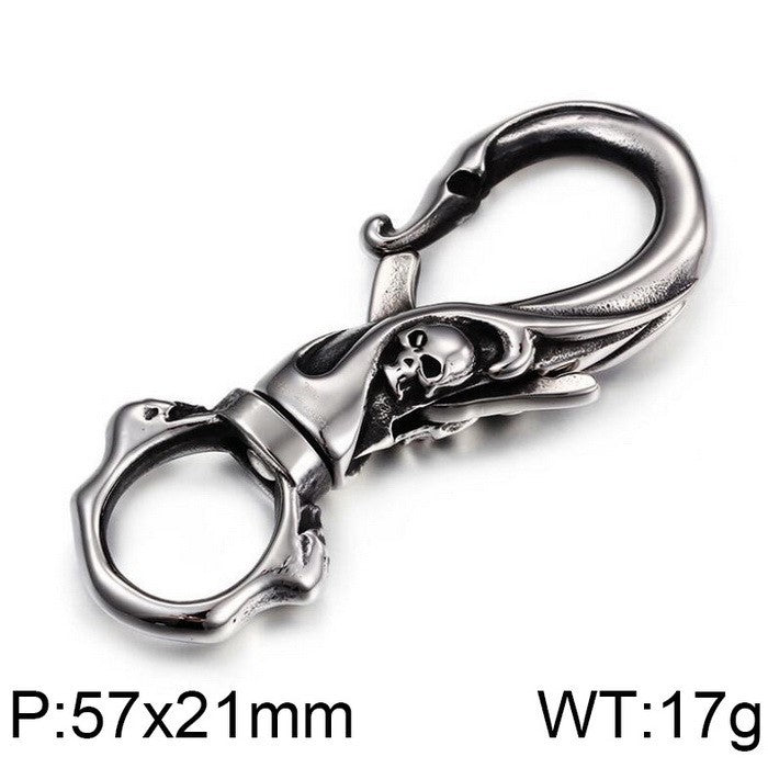 Unique skull stainless steel keychain