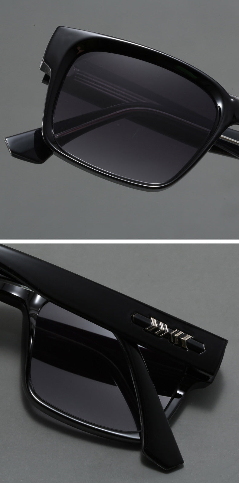 Thick-rimmed anti-blue light photochromic glasses