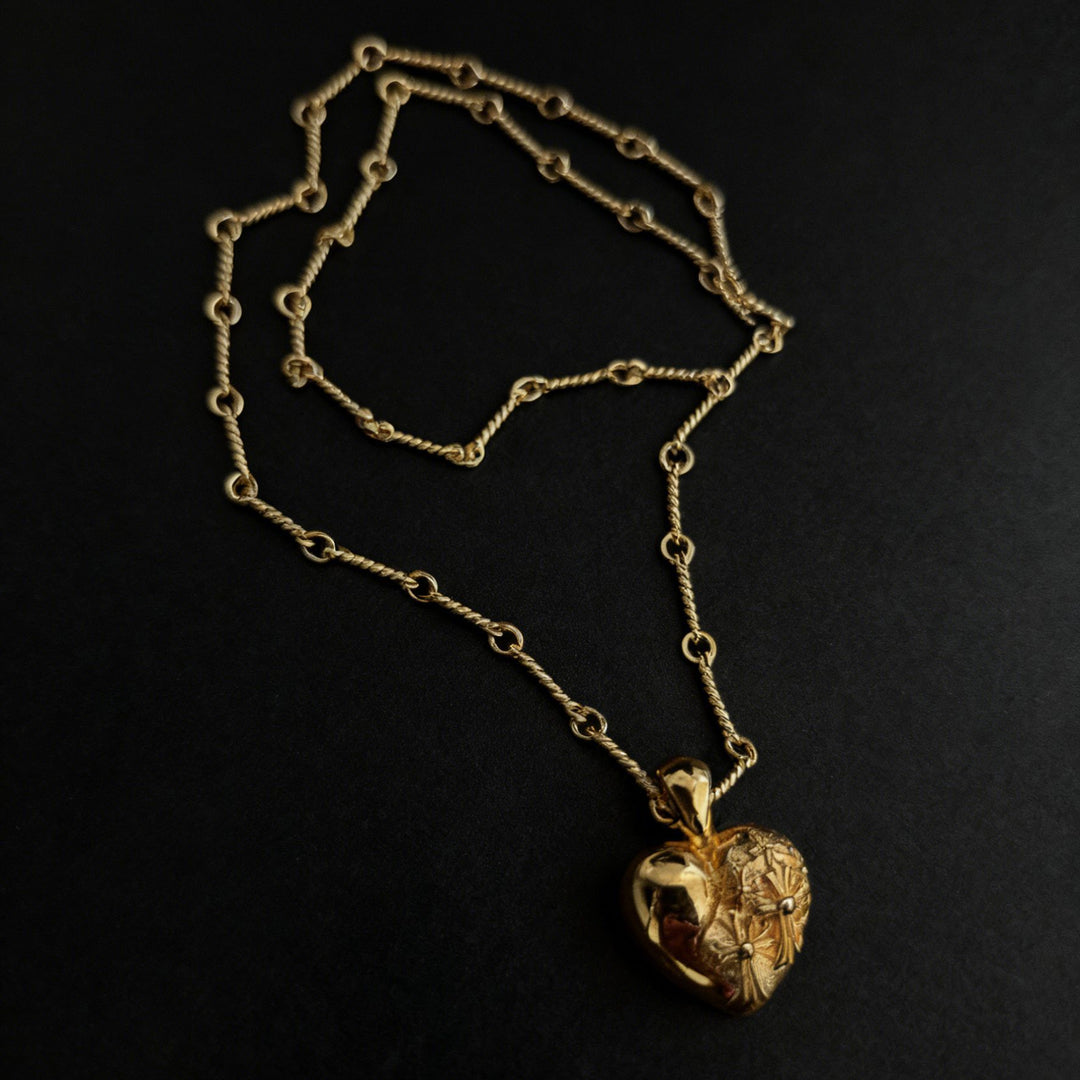 Chrome Hearts Golden Tomb Heart Pendant
