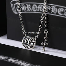 chrome heartsCH cross Round spring clavicle necklace