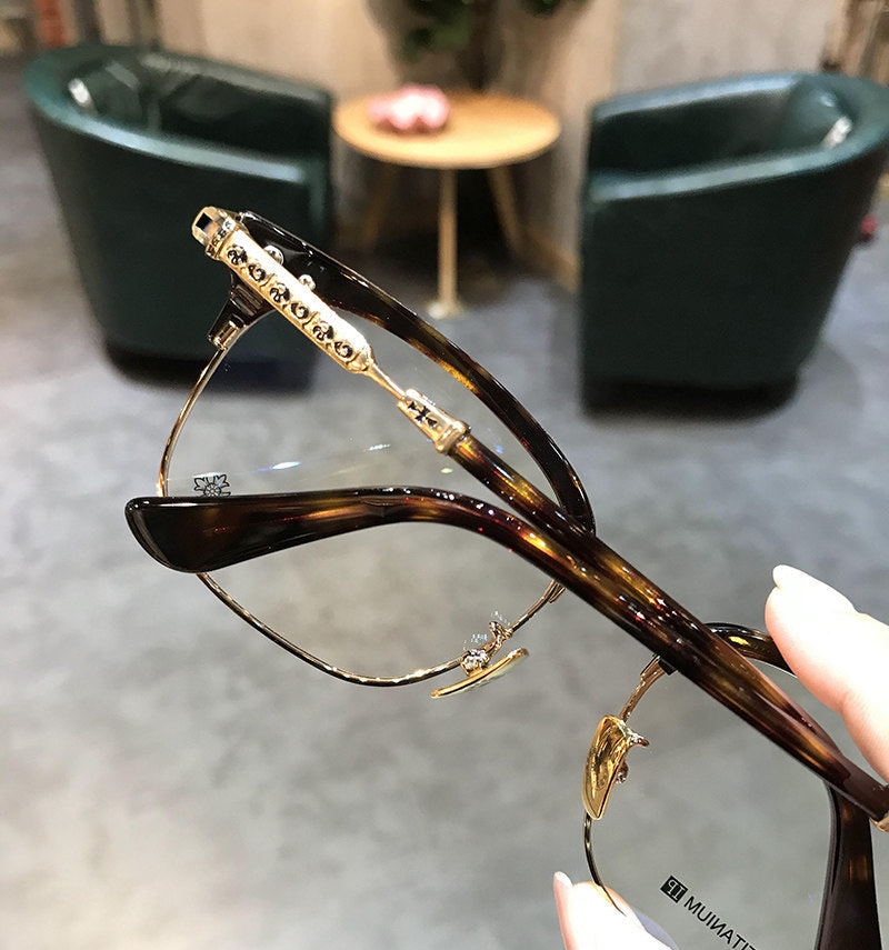 Chrome Hearts Browline Frames with Intricate Engraving