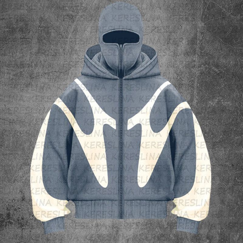 Y2K double-hooded hooded sweatshirt