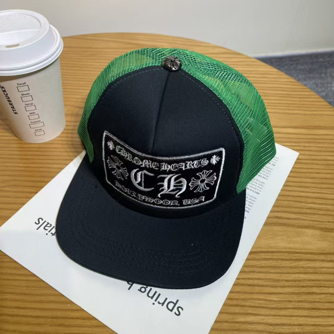 Chrome Hearts Ripped Denim Baseball Cap