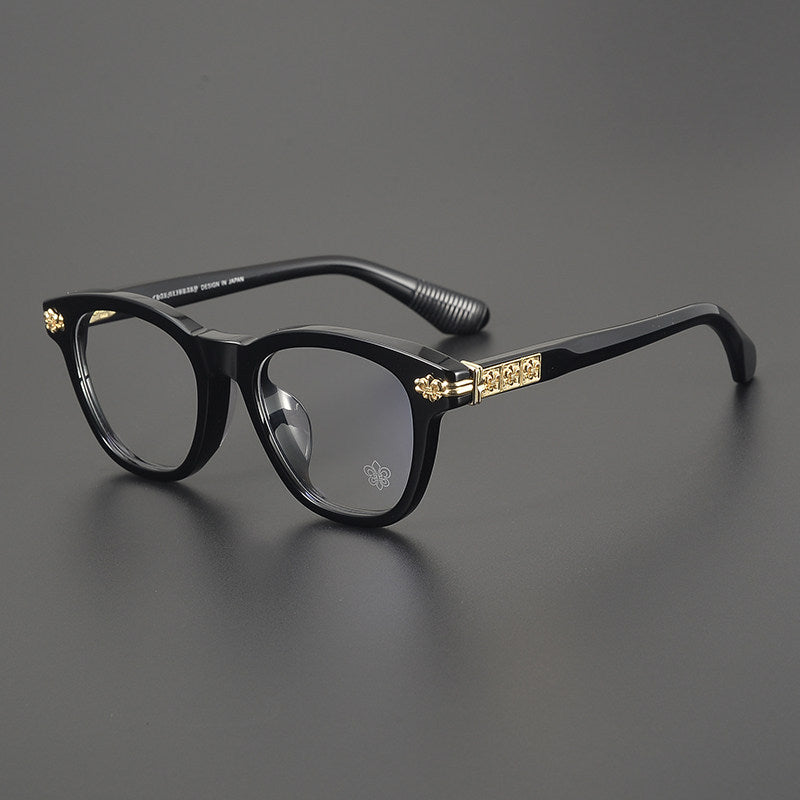 Chrome Hearts- Retro Black Frame Glasses