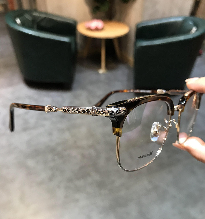 Chrome Hearts Browline Frames with Intricate Engraving