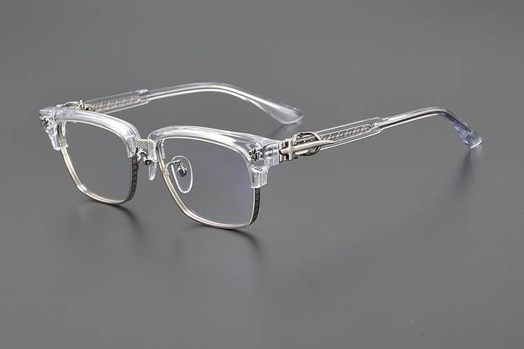 Chrome Hearts square frame browline glasses frame