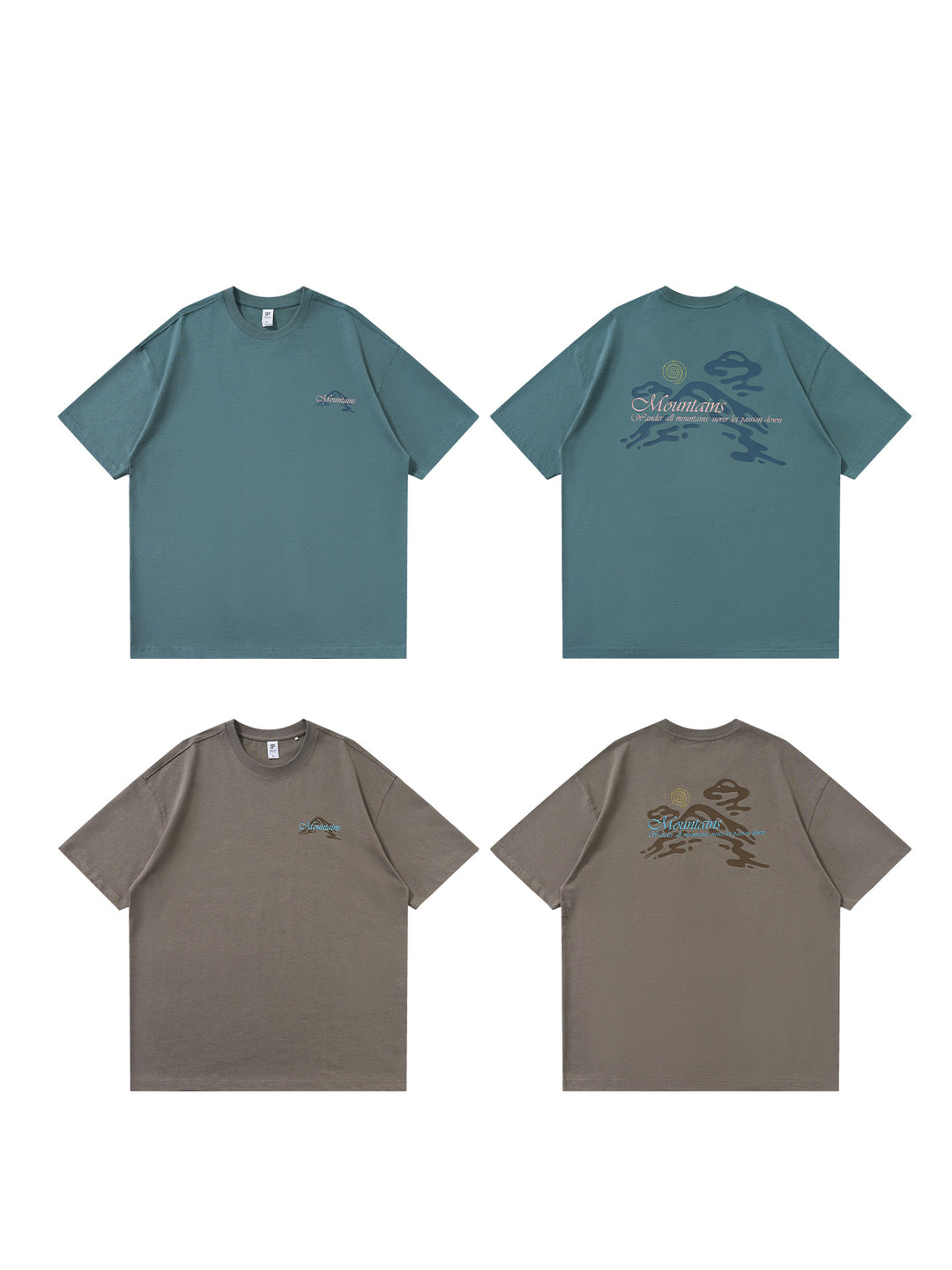 Camping Printed T-Shirt, Loose Fit, Short-Sleeve T-Shirt