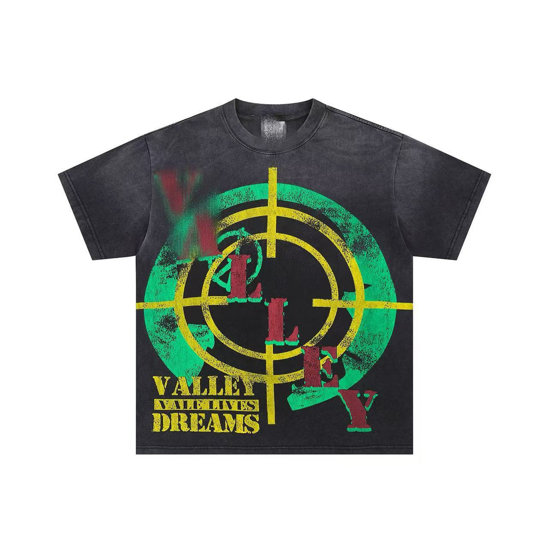 VAL Washed and Distressed Streetwear T-Shirt