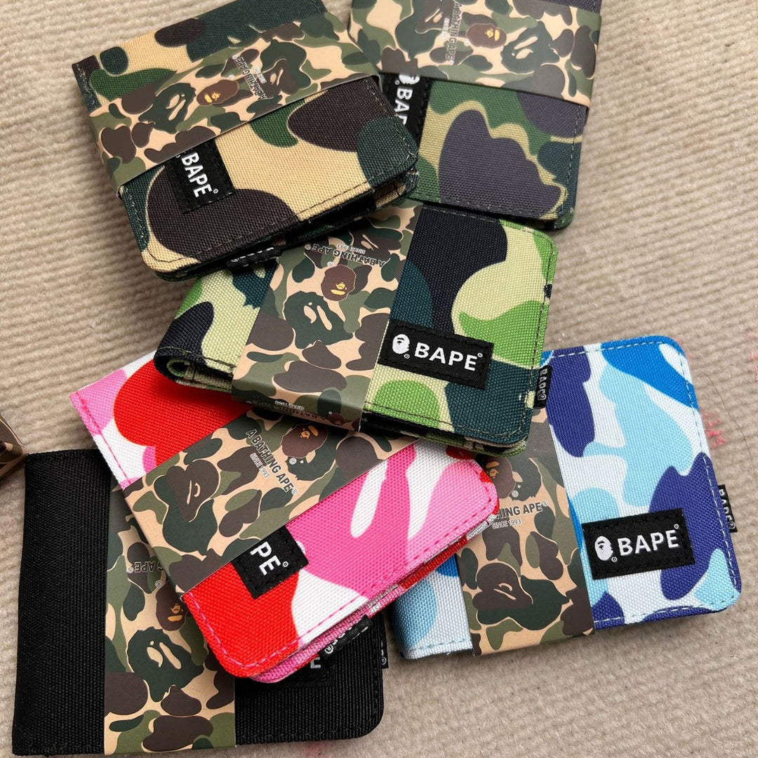 BAPE camouflage card holder wallet