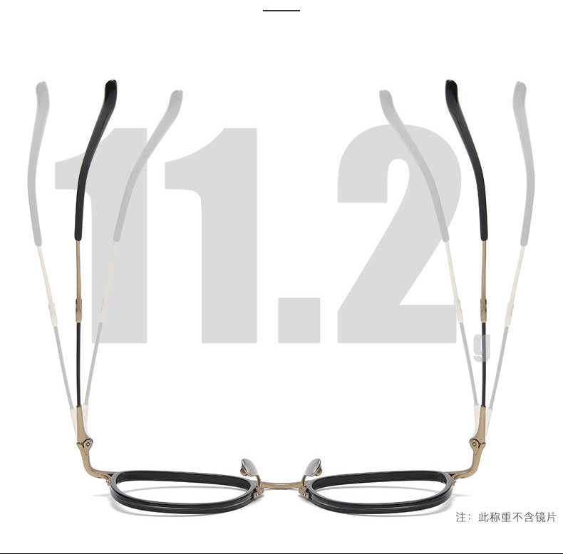 Retro Pure Titanium Acetate Round Frame Glasses