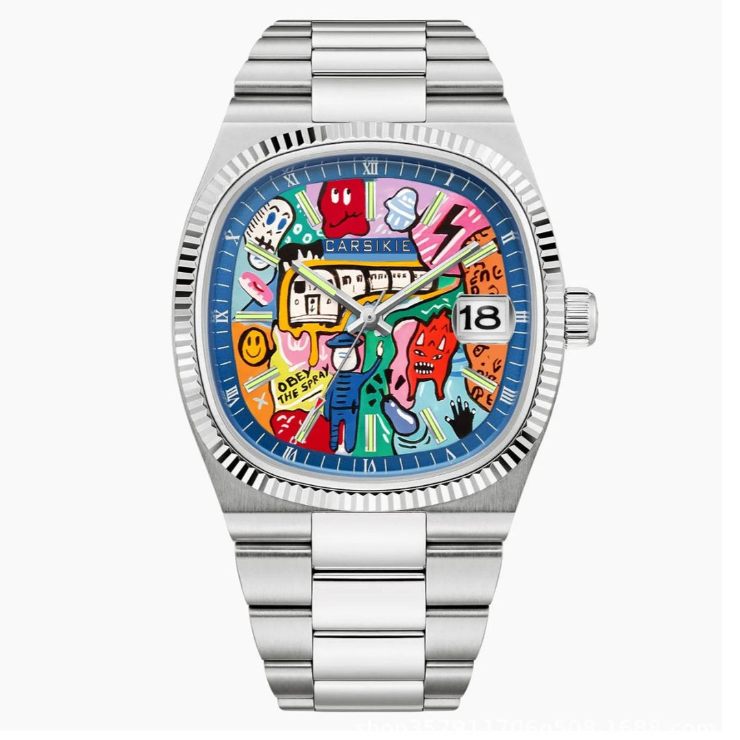 Square Cartoon-Themed Sports Watch