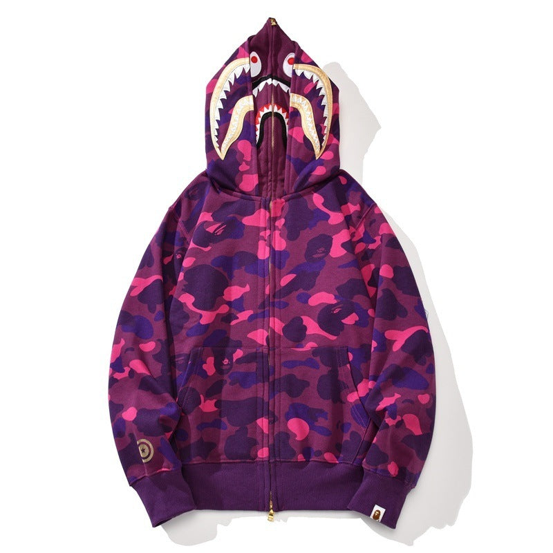 BAPE Shark camouflage jacket cardigan hooded