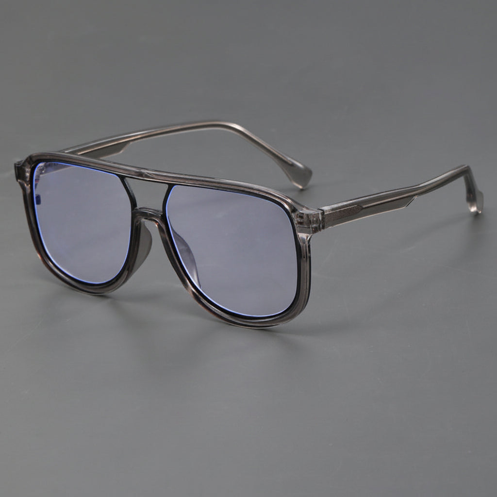 Retro oversized aviator clear glasses