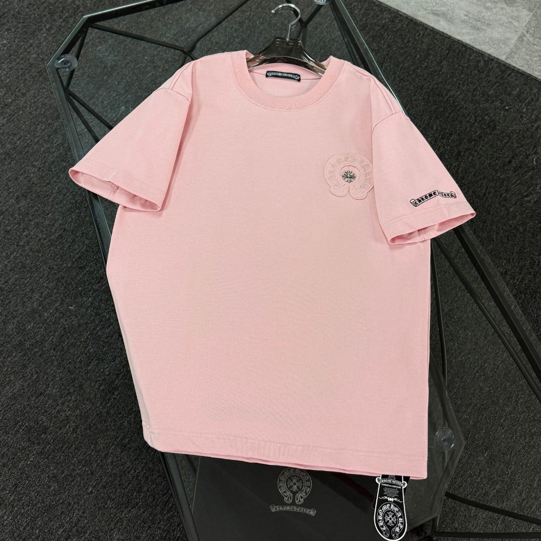 Chrome Hearts heavy-duty cross-stitch embroidery T-shirt