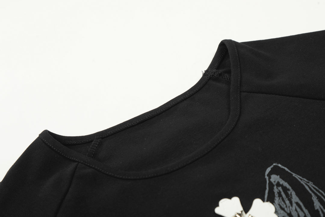 Chrome Hearts Solid Color Slim Fit Short-Sleeve T-Shirt