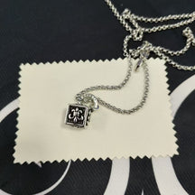 chrome hearts cross cross flower diamond frame necklace