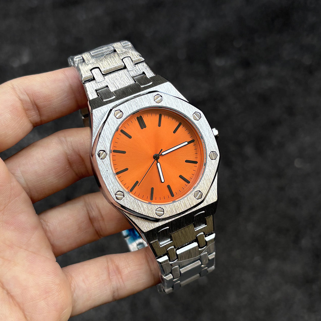 Octagonal Case Business Watch with Stainless Steel Band