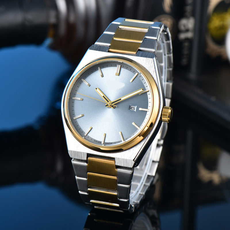 Classic Simple and Generous Solid Steel strap Watch
