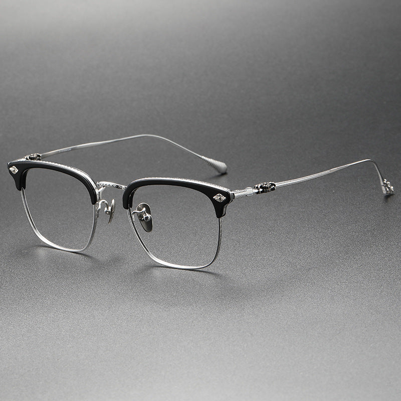 Chrome Hearts Retro Square Eyebrow Glasses Frames