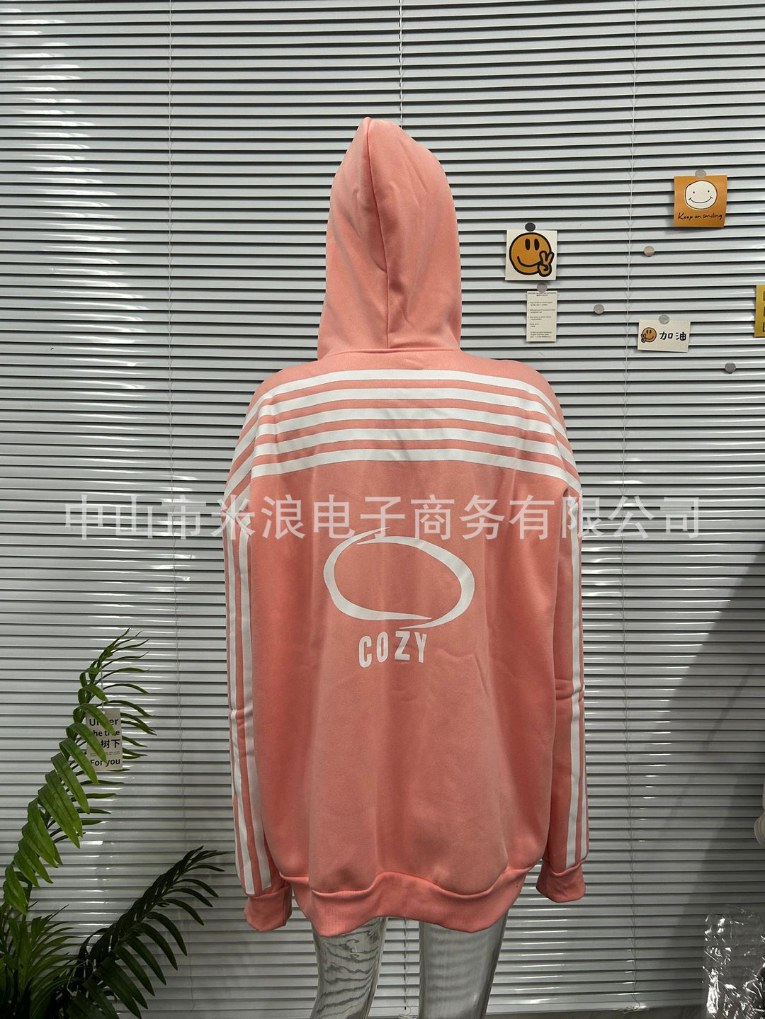 Five-stripe dragon and cross print hoodie.