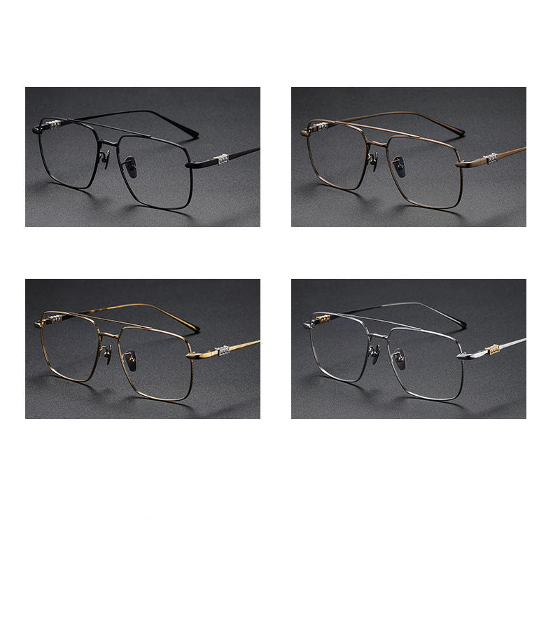 Chrome Hearts large-frame double-bridge eyeglasses