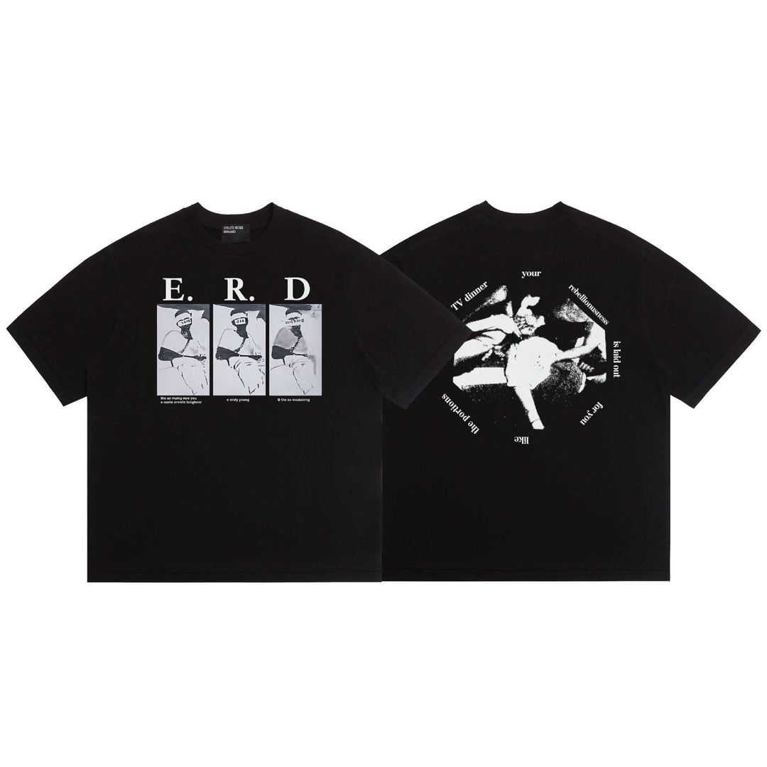 ERD Melancholy Rich Second Generation Print Short-Sleeve T-Shirt