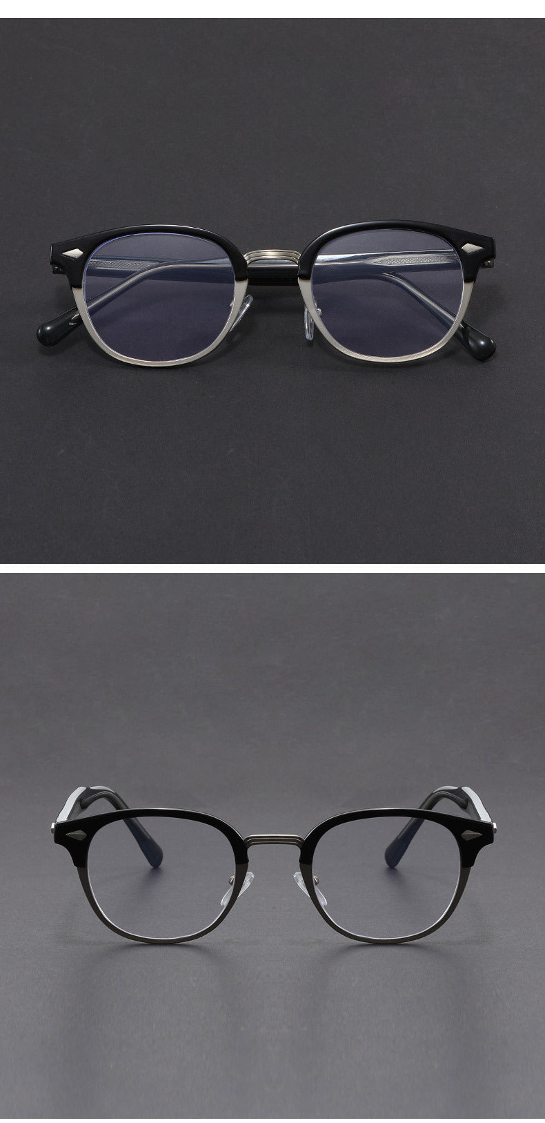 Retro eyebrow-line frame glasses