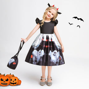 Halloween children's witch performance dress