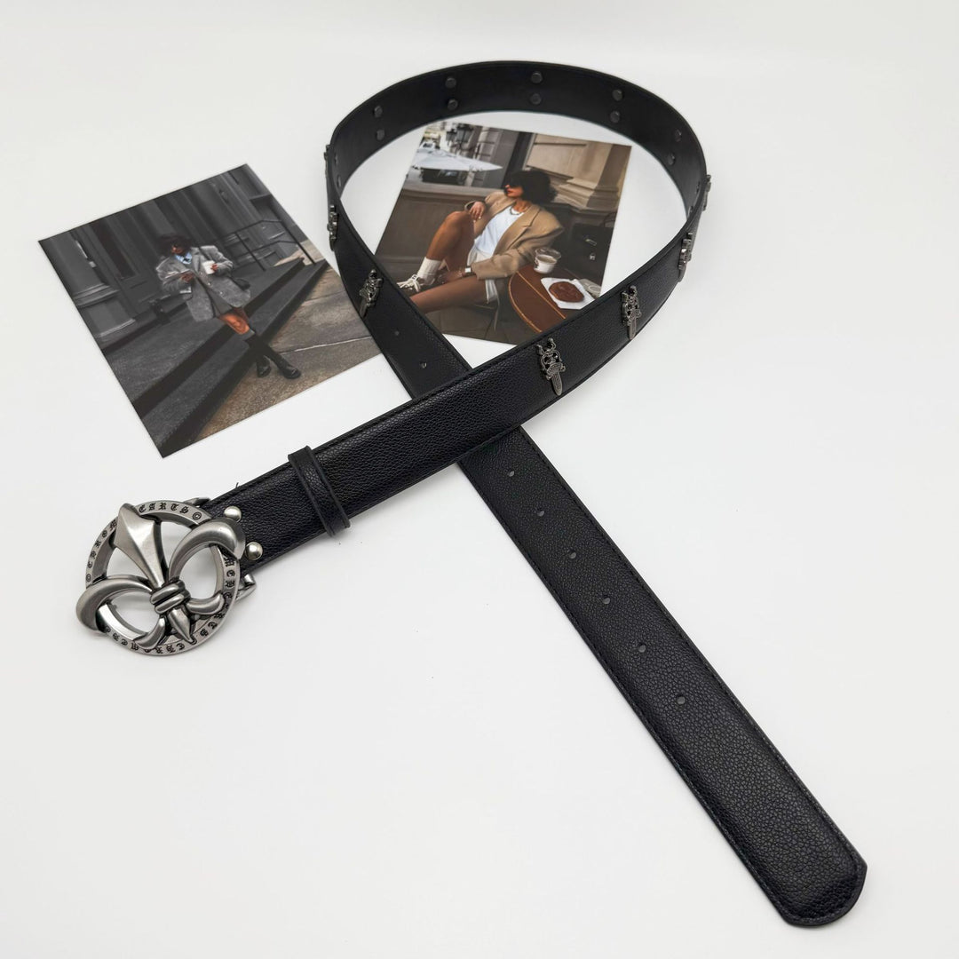 Chrome Hearts Classic Vine Belt with Dagger Stud Accents