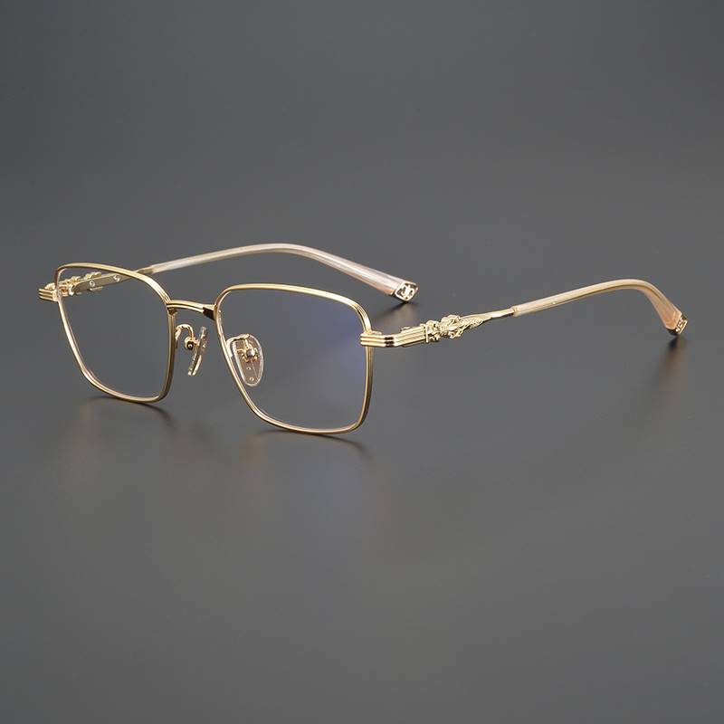 Chrome Hearts-Inspired Retro Dagger Business Eyewear Pure Titanium Frames