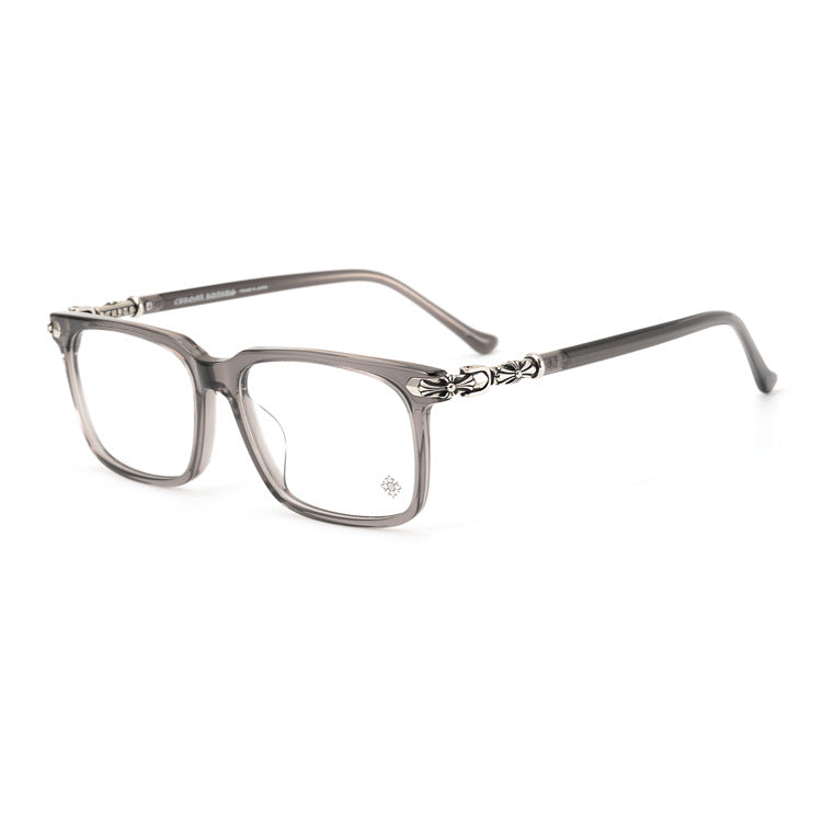 Chrome Hearts square frame thick rim glasses for big faces