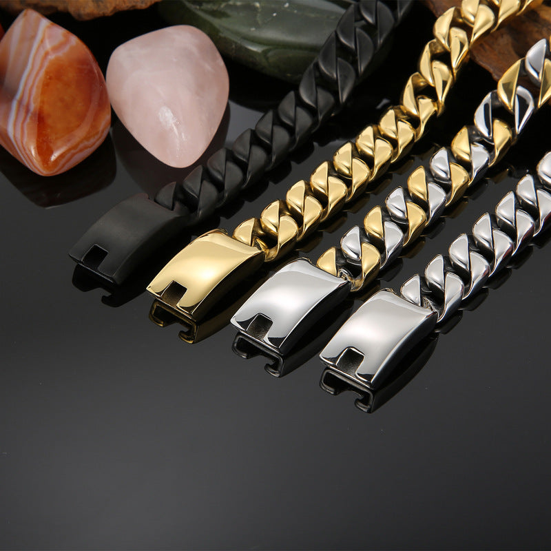 Minimalist titanium steel bracelet