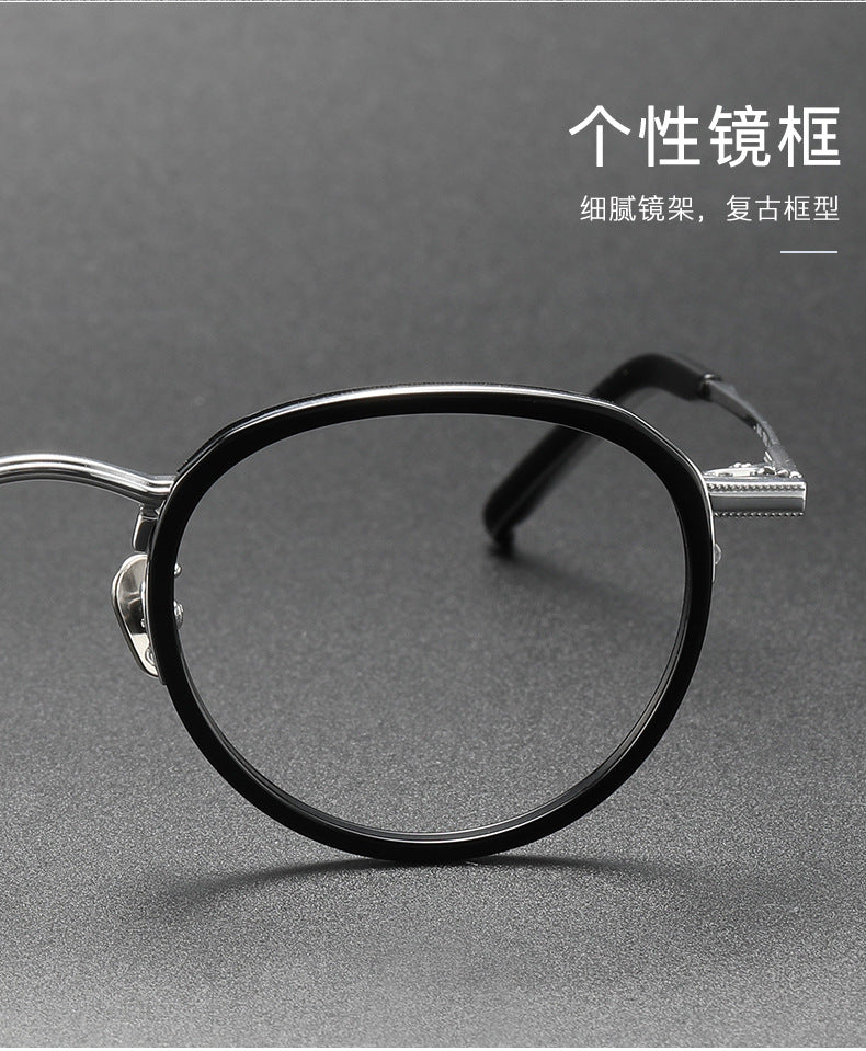 Mixed-Color Pure Titanium Eyeglass Frames